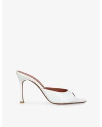 AMINA MUADDI - Alexa 95 Leather Heeled Mules - Lyst