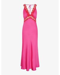 OMNES - Aurelia Lace-Embroidered Woven Maxi Dress - Lyst