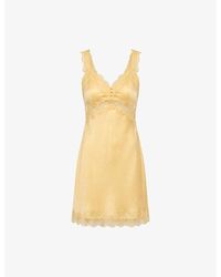 OMNES - Allie Satin Mini Dress - Lyst