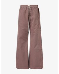 Rick Owens - Pusher Wide-Leg Cotton Trousers - Lyst