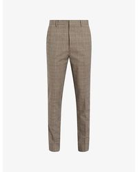 AllSaints - Maffrett Slim-fit Straight-leg Woven-blend Trousers - Lyst