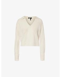 PAIGE - Maxie V-neck Recycled-cashmere And Cashmere-blend Jumper - Lyst