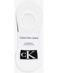 Calvin Klein - Brand-print High-cut Pack Of Two Stretch-cotton Blend Socks - Lyst