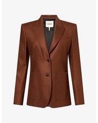 ME+EM - Sharp Contour Single-Breasted Woven Blazer - Lyst