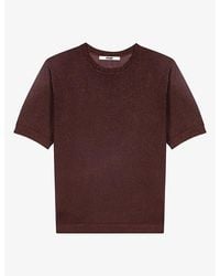 Maje - Two-In-One Short-Sleeve Knitted Jumper - Lyst