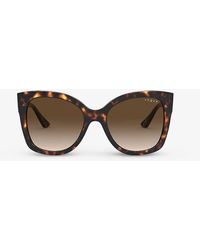Vogue - Vo5338s Pillow-frame Tortoiseshell Acetate Sunglasses - Lyst