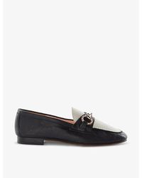 Dune - Gemstone Diamante-snaffle Leather Loafers - Lyst
