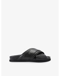 Kurt Geiger - Baron Flat Leather Sandals - Lyst