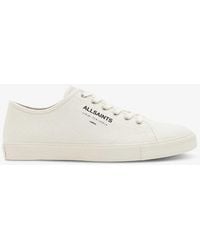 AllSaints - Undergound Logo-embossed Leather Low-top Trainers - Lyst