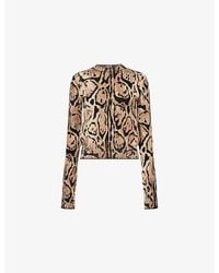Stella McCartney - Cloud Leopard-Print Knitted Top - Lyst