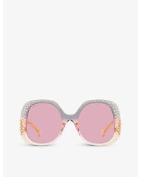 Gucci - Gc001937 GG1235S Round-frame Polyamide Sunglasses - Lyst