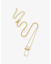 La Maison Du Couturier - Assya London Shakti 18Ct Vermeil, Rock Crystal And Cubic Zirconia Necklace - Lyst