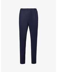 PAIGE - Snider Elasticated-waistband Tapered-leg Regular-fit Stretch-woven Trousers - Lyst