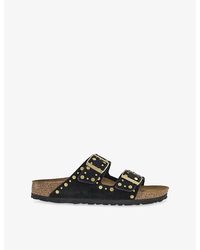 Birkenstock - Arizona Two-Strap Suede Sandals - Lyst