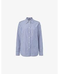 Whistles - Striped Relaxed-Fit Cotton Shirt - Lyst