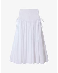 Sandro - Side-Tie Cotton Maxi Skirt - Lyst