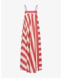 Zimmermann - Roselight Stripe Cotton Maxi Dress - Lyst