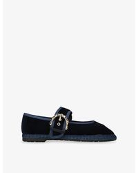 Flabelus - Sophie Velvet Ballet Flats - Lyst