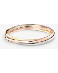 Cartier - Trinity Classic 18ct White, Yellow And Rose-gold Bracelet - Lyst