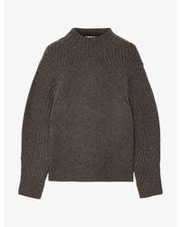 AllSaints - Sadie High-Neck Wool-Blend Jumper - Lyst