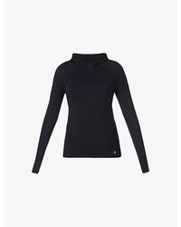 Sweaty Betty - Pro Run Zip-Up Stretch-Woven Top - Lyst