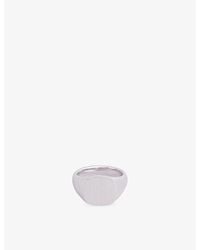 Tom Wood - Kay Satin Rhodium-Plated Sterling- Ring - Lyst