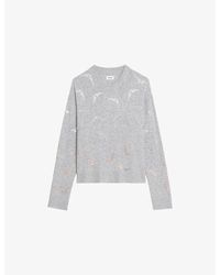 Zadig & Voltaire - Markuz Rhinestone-Embellished Cashmere Jumper - Lyst