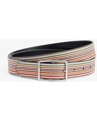 Paul Smith - Brand-debossed Reversible Leather Belt - Lyst