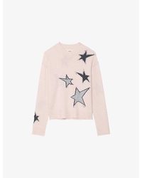 Zadig & Voltaire - Markuz Star-Motif Cashmere Jumper - Lyst