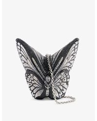 Judith Leiber - Black Diamondbutterfly Crystal-embellished Brass Clutch-bag - Lyst