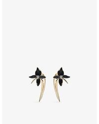 Shaun Leane - Orchid Talon 18Ct- Vermeil And Diamond Drop Earrings - Lyst