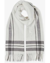 Reiss - Martina Checked Wool Scarf - Lyst
