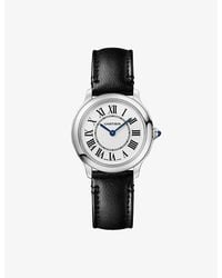 Cartier - Crwsrn0030 Ronde Must De Stainless-steel And Vegan-leather Quartz Watch - Lyst
