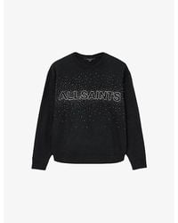 AllSaints - Sprinkle Etta Logo-Print Relaxed-Fit Sweatshirt - Lyst