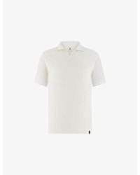 BOGGI - Open-Collar Regular-Fit Stretch-Linen Polo Shirt - Lyst