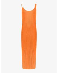 Ro&zo - Cut-out Strap Knitted Midi Dress - Lyst