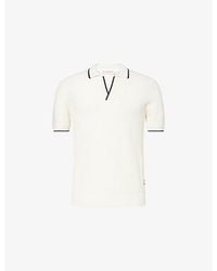 Orlebar Brown - Horton Stripe-Trim Wool Polo Shirt - Lyst