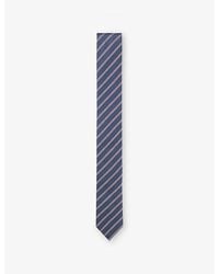HUGO - Stripe-Pattern Silk Tie - Lyst