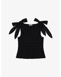 OMNES - Mathilde Tie-Strap Cotton Top - Lyst