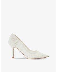 Dune - Memorise Bridal Floral-lace Court Shoes - Lyst