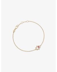Astley Clarke - Fine Biography Hamsa Hand 14Ct- Ruby And 0.08Ct Lab-Grown Diamond Bracelet - Lyst