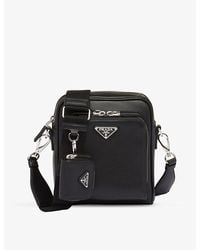 Prada - Logo-plaque Leather Shoulder Bag - Lyst