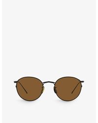 Oliver Peoples - Ov1311st G Ponti Round-frame Metal Sunglasses - Lyst