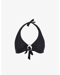 Melissa Odabash - Brussels Ring-Embellished Halter-Neck Bikini Top - Lyst