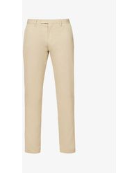 Polo Ralph Lauren - Belted Tapered Stretch Slim-fit Stretch-cotton Chino Trousers - Lyst