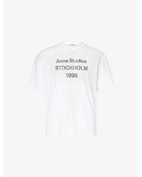 Acne Studios - Exford U 1996 Text-Print Cotton T-Shirt - Lyst