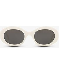 Celine - Cl40194u Oval-frame Acetate Sunglasses - Lyst