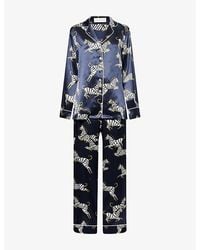 Olivia Von Halle - Lila Zizi Silk-Satin Pyjama Set - Lyst