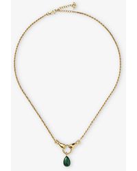 Missoma - Harris Reed X In Good Hands Recycled 18ct Yellow -plated Brass, Pearl And Malachite Pendant Necklace - Lyst