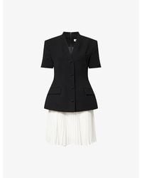 Jonathan Simkhai - Leah Blazer Crepe Mini Dress - Lyst